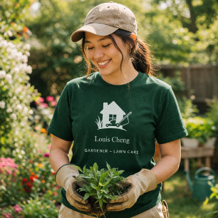 Lawn care gardening green grass mower  T-Shirt