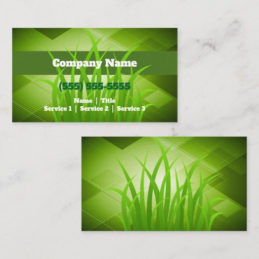 Customizable Lawn Care Gardening Landscaping Business Card