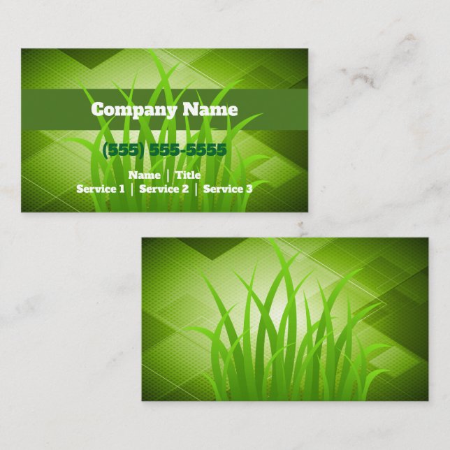 Lawn Care Gardening Landscaping Business Card (Front/Back)