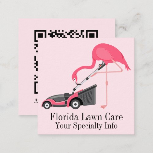 Lawn Care Gardening Landscaping Square Business Card