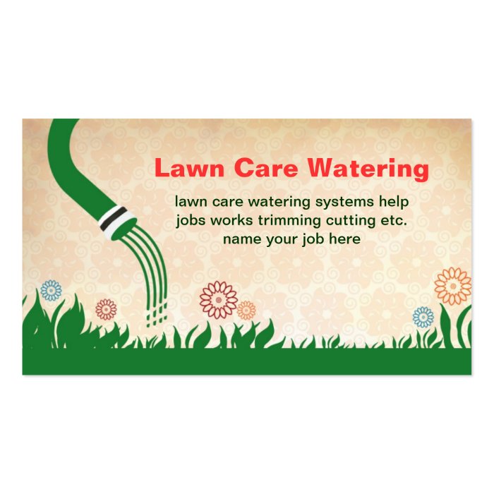 lawn care grass cutting business card