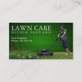 Lawn Care Grass Cutting Business Card
