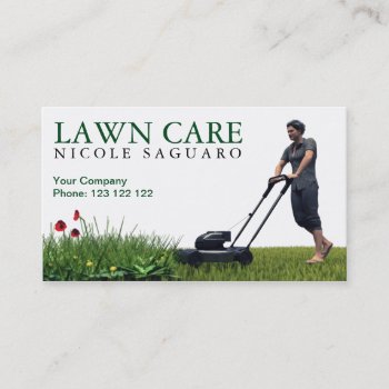 Lawn Care Grass Cutting Business Card by CalmEnergy at Zazzle
