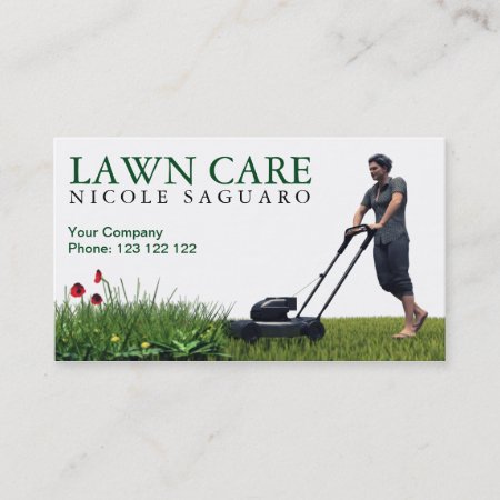 Lawn Care Grass Cutting Business Card