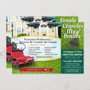 Lawn Care Grass Cutting Landscape 4.5"x6.25" Menu