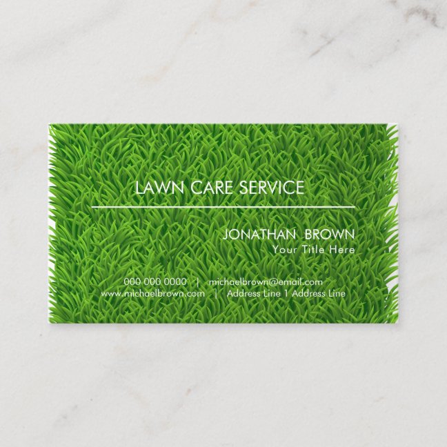 Lawn care grass Garden Wall Business Card