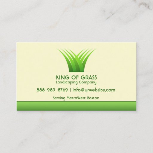 Customizable Lawn Care Grass Logo Business card