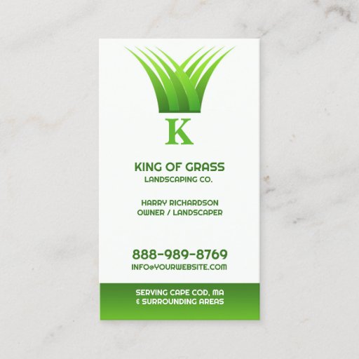Customizable Lawn Care Grass Logo Business card