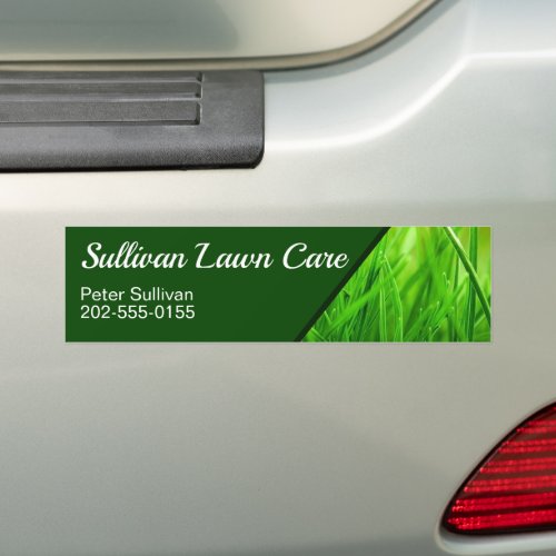 Lawn Care Grass Mowing Business Bumper Sticker