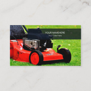 Lawn Care Grass Mowing Gardener Landscape Business Card