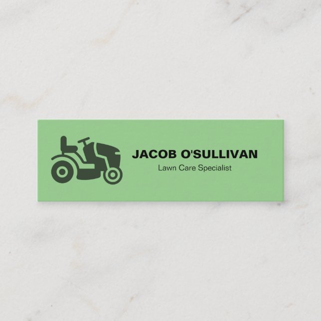 Lawn Care Grass Mowing Gardener Landscape Mini Business Card (Front)