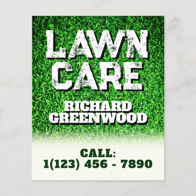Lawn care grass texture cover flyer (Front)