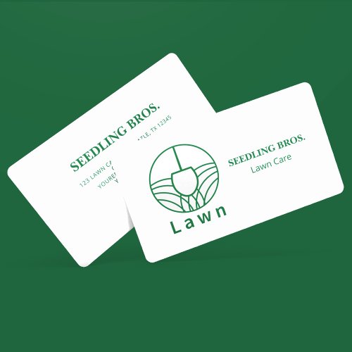 Lawn Care Green Grass Business Card