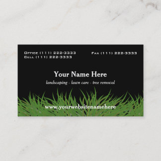 Lawn Care Green Grass Business Card