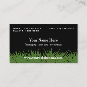 Lawn Care Green Grass Business Card by businesstops at Zazzle