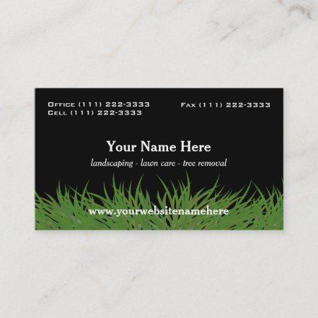 Lawn Care Green Grass Business Card