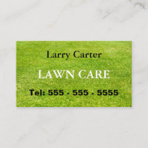 Lawn Care Green Grass Gardening Business Card