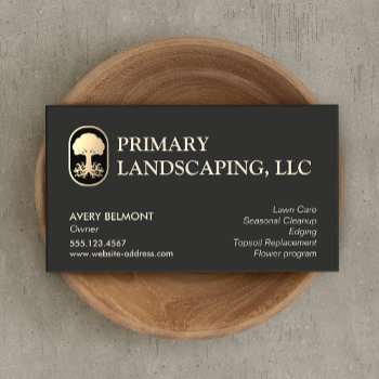 Lawn Care Landscape Design Tree With Roots Business Card by sm_business_cards at Zazzle