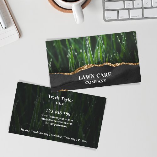 Lawn Care Landscape Elegant Professional Yard Business Card