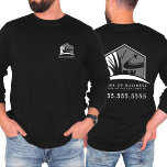 Lawn Care Landscape Logo Business Long Sleeve T-Shirt<br><div class="desc">Promote your business in style with our Lawn Care Landscape Logo Business Long Sleeve T-Shirt, designed for lawn care, landscaping, and yard work professionals. This modern shirt features a sleek black and gray logo that can be customized with your company’s branding. With a front and back design, it acts as...</div>