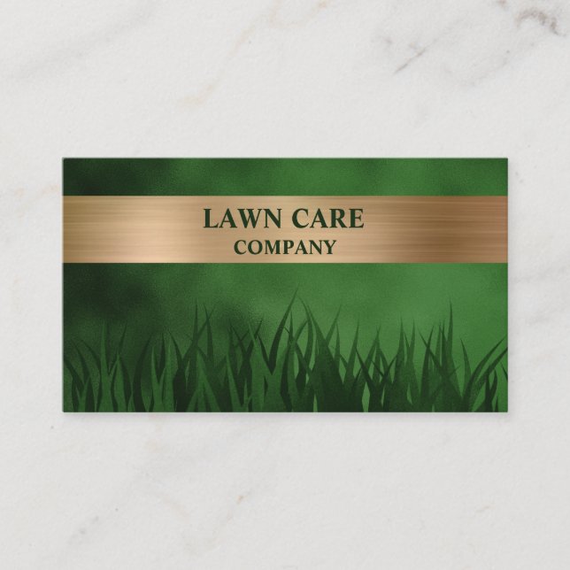 Lawn Care Landscape modern professional yard Busin Business Card (Front)