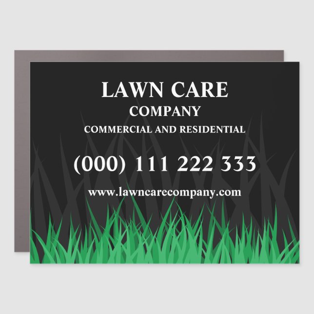 Lawn Care Landscape modern professional yard Busin Car Magnet (Front)