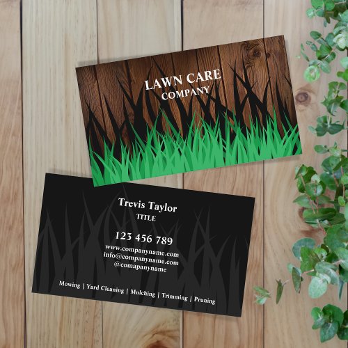 Lawn Care Landscape modern professional yard Business Card