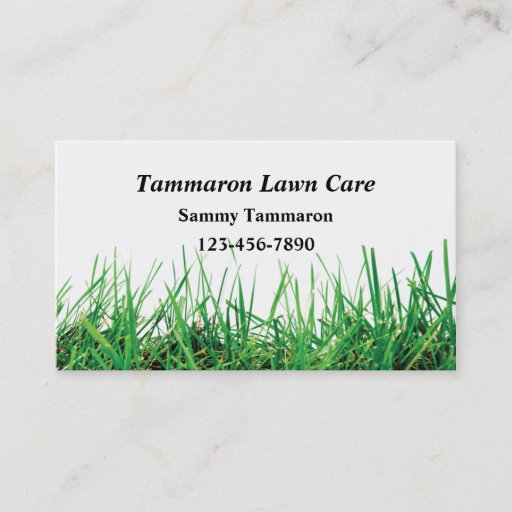 Customizable Lawn Care &amp; Landscaper Business Card Template