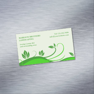 Lawn Care Landscaper Business Card Magnet