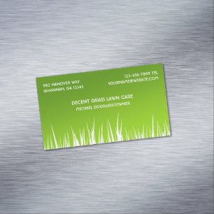 Lawn Care Landscaper Business Card Magnet