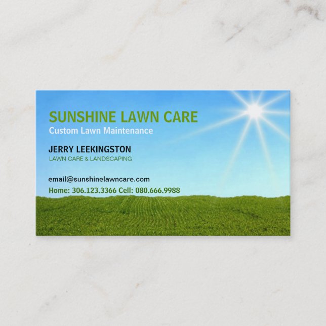 Lawn Care Landscaper Referral Card (Front)