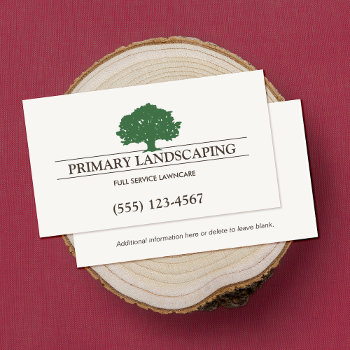 Lawn Care Landscaper Tree Business Card by sm_business_cards at Zazzle