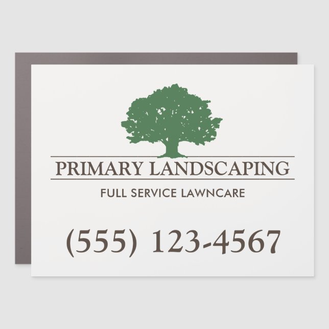 Lawn Care Landscaper Tree Car Magnet (Front)
