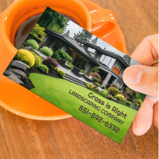 Lawn Care Landscaping Business Card Template
