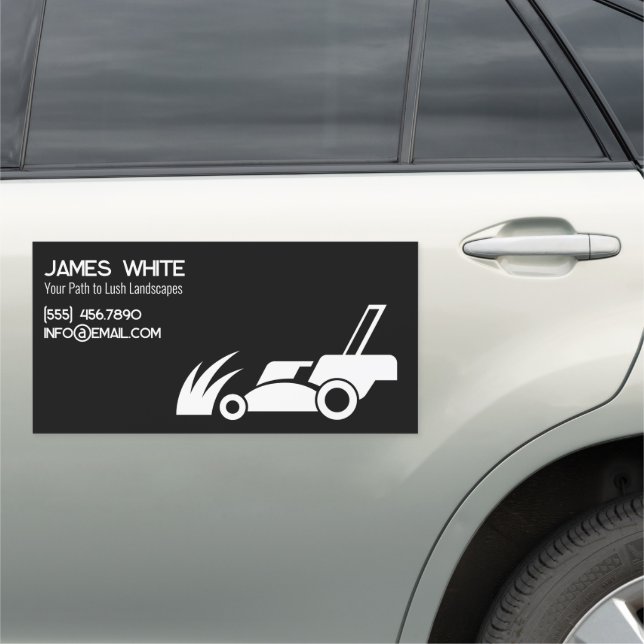 Lawn Care Landscaping Business Magnet (In Situ)