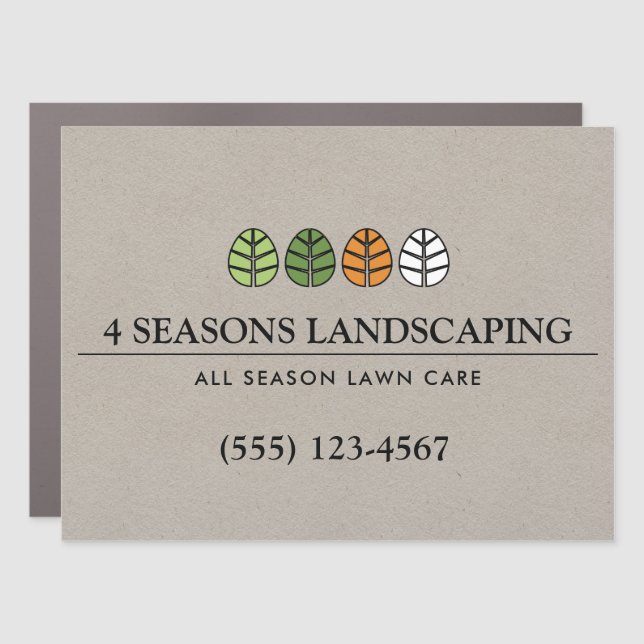Lawn Care Landscaping Car Magnet (Front)