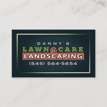 Lawn Care & Landscaping Custom Business Card by juliea2010 at Zazzle