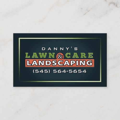 Lawn Care &amp; Landscaping Custom Business Card