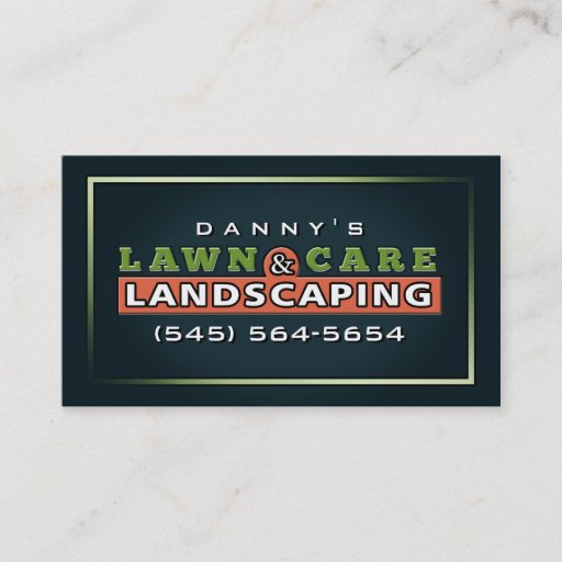 Customizable Lawn Care &amp; Landscaping Custom Business Card