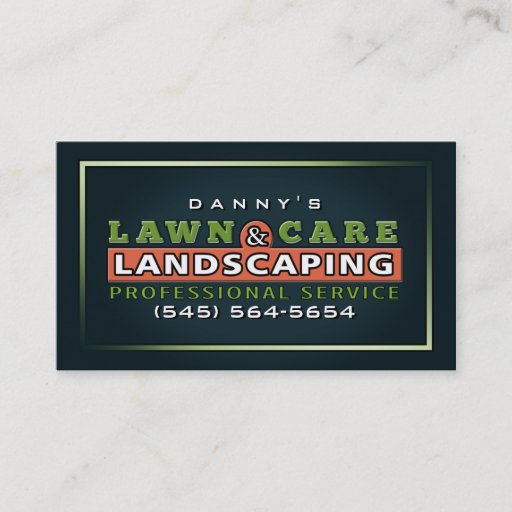 Customizable Lawn Care &amp; Landscaping Custom Business Card