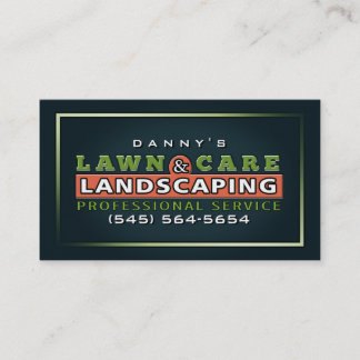 Lawn Care & Landscaping Custom Business Card