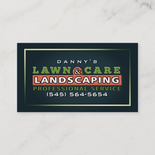 Lawn Care  Landscaping Custom Business Card