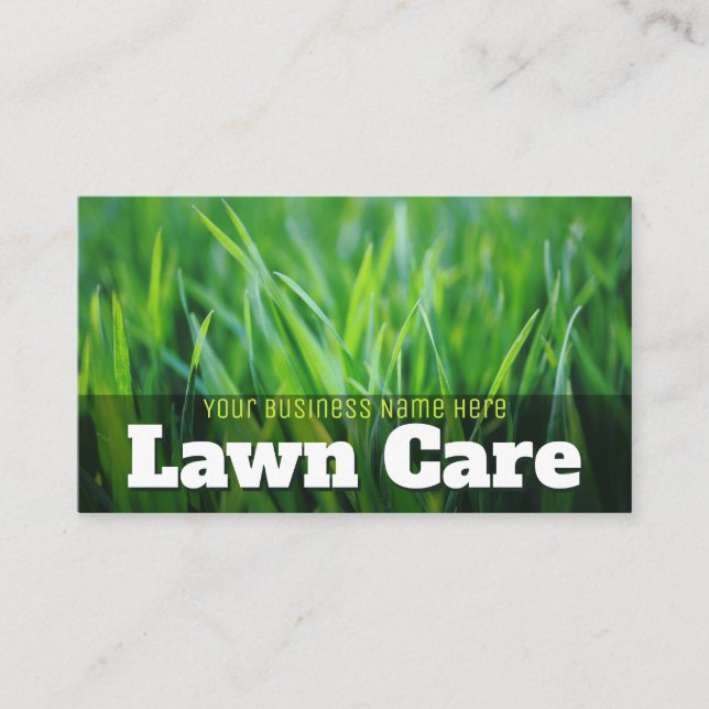 Lawn Care. Landscaping Customizable Promotional Referral Card (Front)