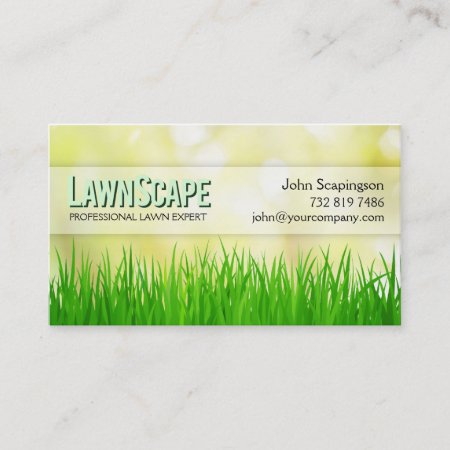 Lawn Care Landscaping Gardener Business Card