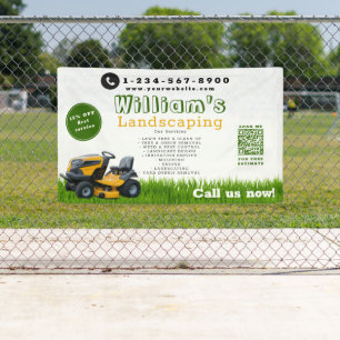 Lawn Care Landscaping Gardening Services Modern Banner