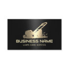 Lawn Care & Landscaping Gold Mower Logo Black