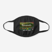 Lawn Care Landscaping Grass Cutting Black Cotton Face Mask (Front)