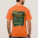 Lawn Care Landscaping Grass Cutting Orange T-Shirt<br><div class="desc">Brand your lawn care landscaping grass cutting business with these orange t-shirts. Customize by adding your own information where necessary. Artwork included on this shirt are lawn mower,  yard rake,  leaf blower and hedge trimmers.</div>