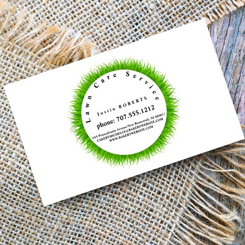 Lawn Care Landscaping  green Grass Service design Business Card