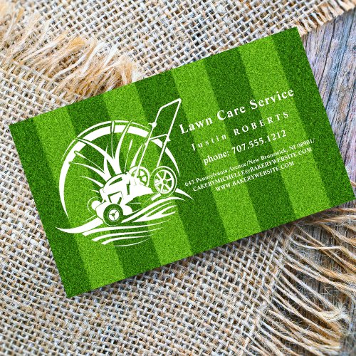 Lawn Care Landscaping  green Grass Service design Business Card